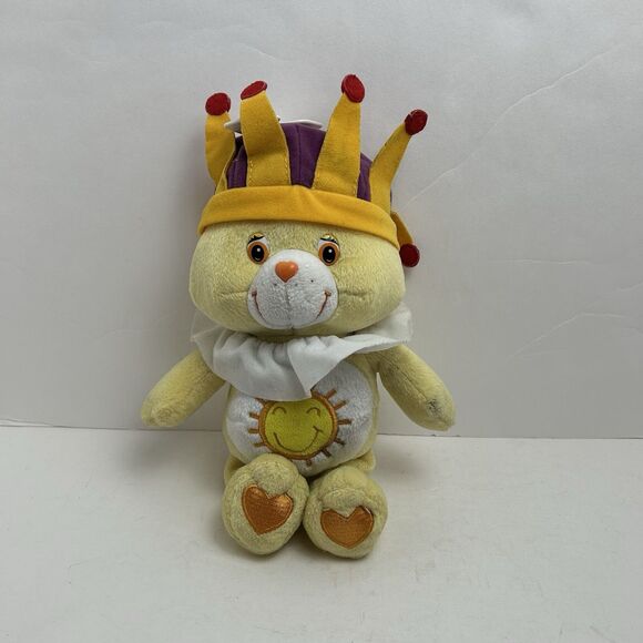 Care Bears 10” King Funshine Bear Plush 2004 Special Edition Rare Yellow Retired - Picture 1 of 4